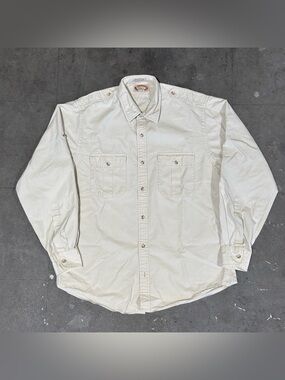 Vintage Banana Republic Mill Valley Safari Shirt 100% Cotton Hong Kong Sz Large